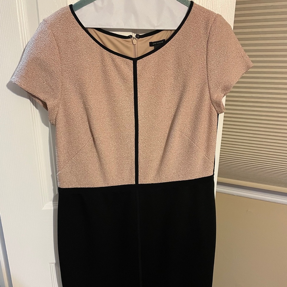 Ann Taylor Zip Up Colorblock Dress